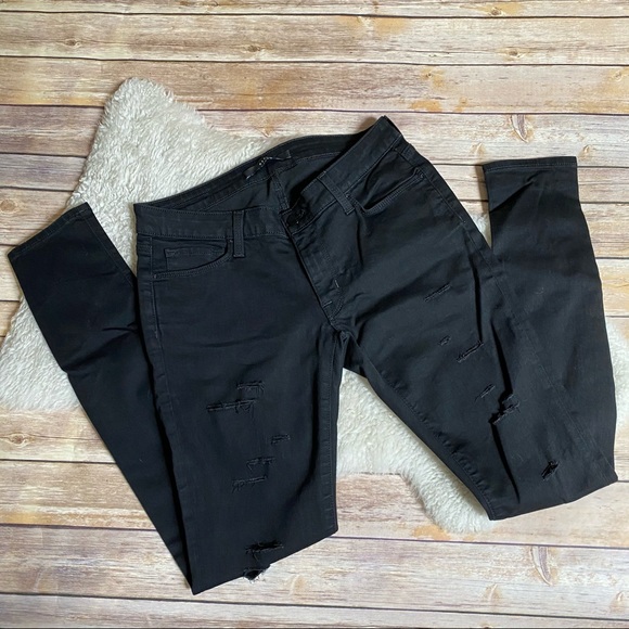 DSTLD Black Skinny Destroyed Jeans - Picture 10 of 11